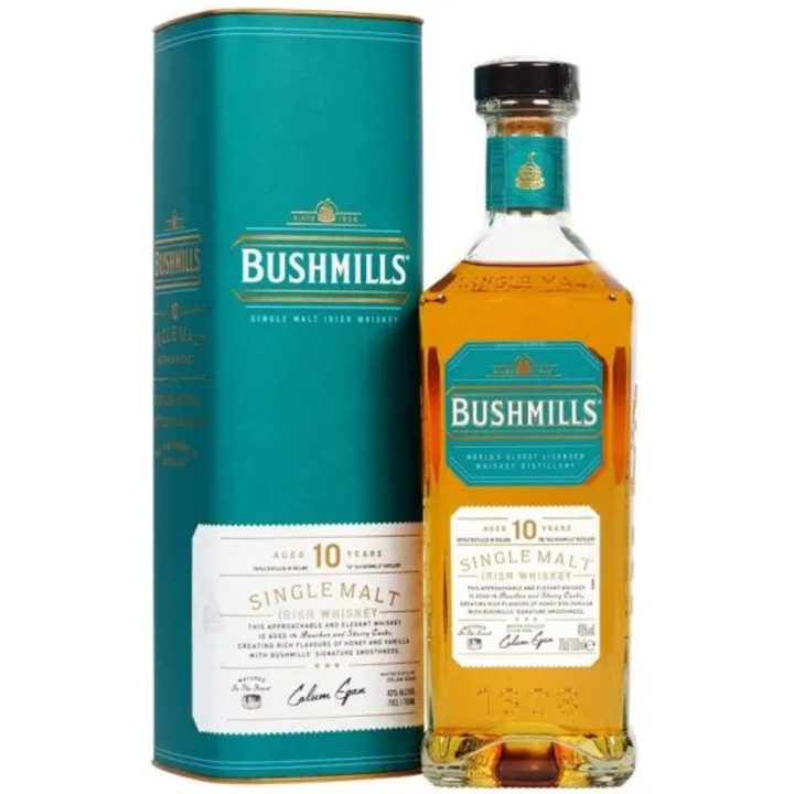 Whiskey Bushmills Single Malt, 10 YO, 40%, 0.7l