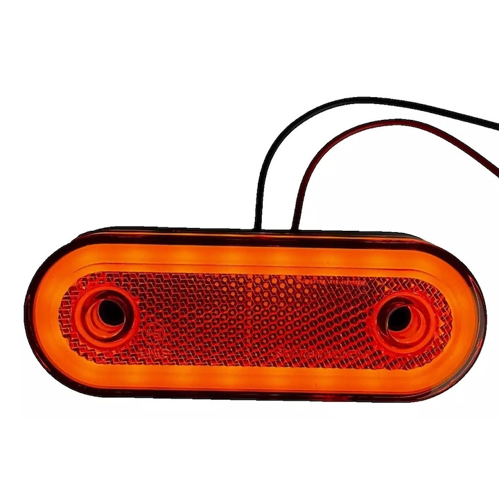 Lampa Gabarit, VisZone, Lampa Laterala, Contur Iluminat, LED, Efect Neon, Functie de catadioptru, 12-24V, Galben