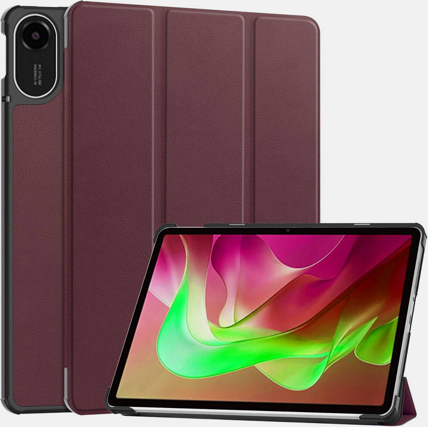 Husa pentru Xiaomi Redmi Pad 2 tip stand functie sleep/wake-up protectie 360 - Bordeaux
