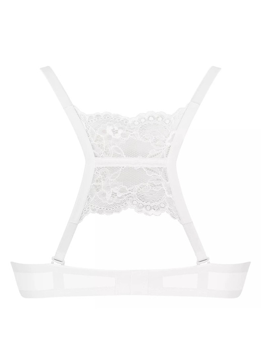 Curea decorativa Triumph Tempting Lace Strap, alb, poliamida si elastan, set interschimbabil pentru sutiene cu bretele detasabile, One Size INTL