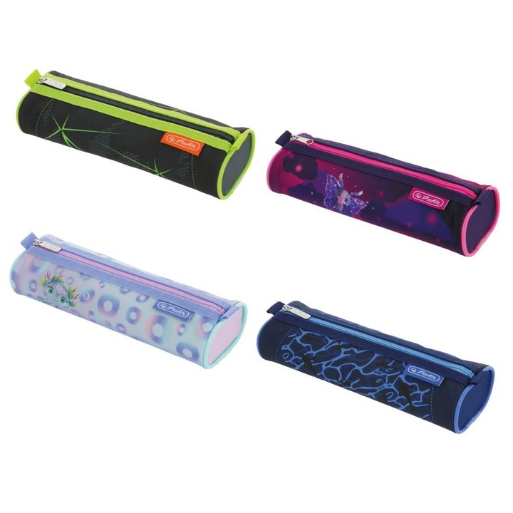 Овален калъф за моливи, различни шарки