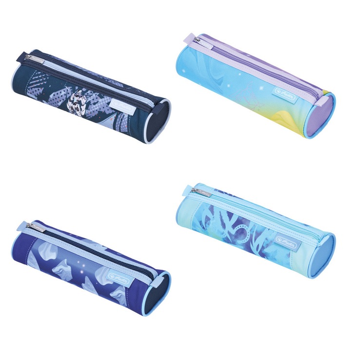 Калъф за моливи овален, различни шарки, микс момичета/момчета