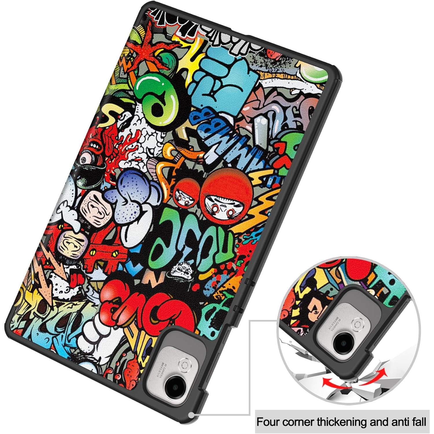 Husa pentru Honor Pad X9a tip stand functie sleep/wake-up protectie 360 - Graffiti