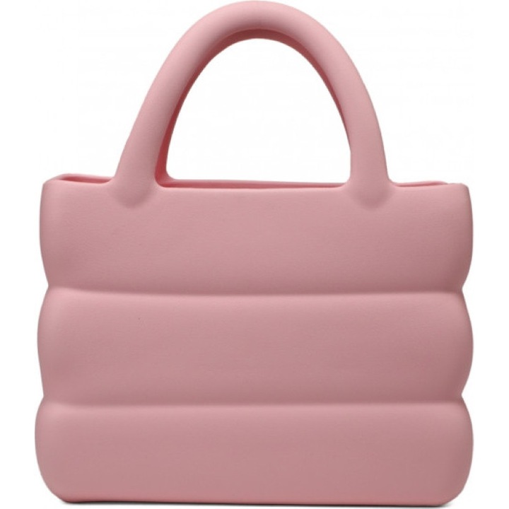 Многофункционална чанта за пазаруване, еластомерен полимер, водоустойчива, 29X13X21 см, розова