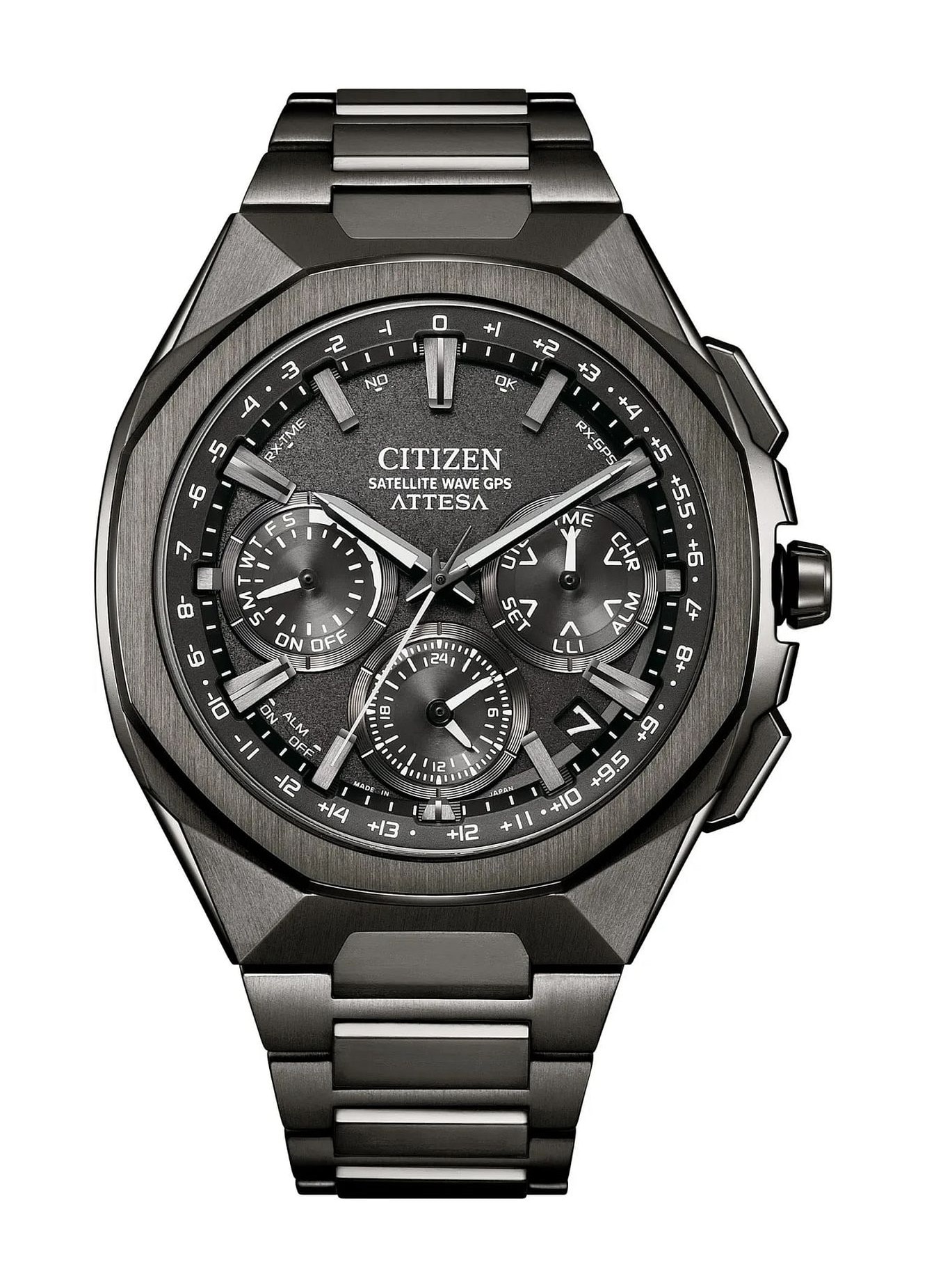 Ceas pentru barbati Citizen, Attesa Satellite Wave, GPS, negru