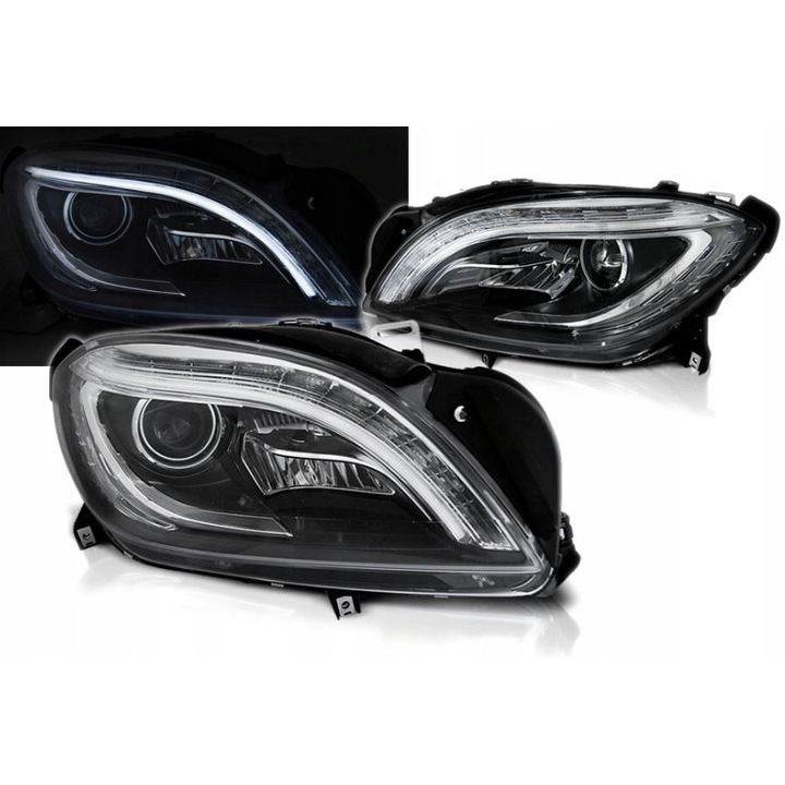 FEKETE LED FÉNYSZÓRÓK MERCEDES W166-hoz 2011-től 2015-ig
