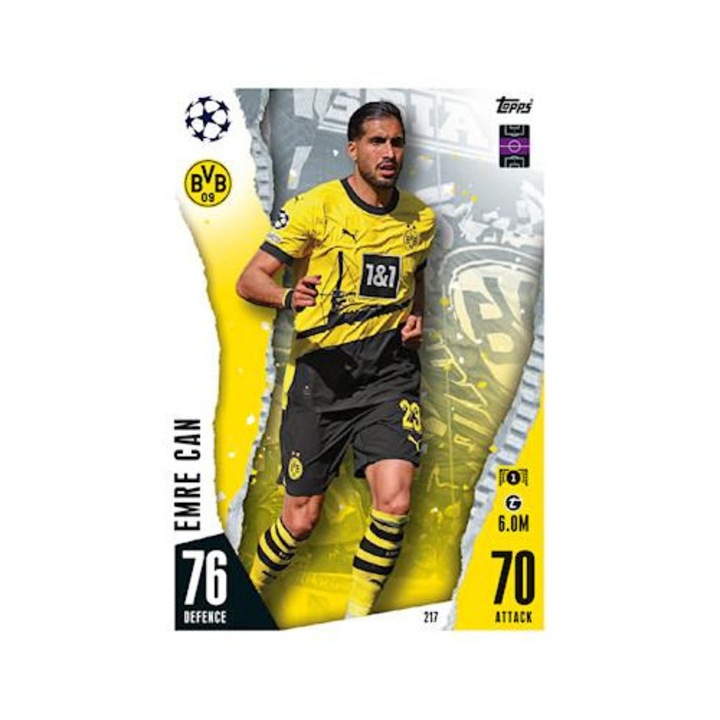Колекционерска карта, Topps, Match Attax 2023/24 217 Емре Джан, Борусия Дортмунд