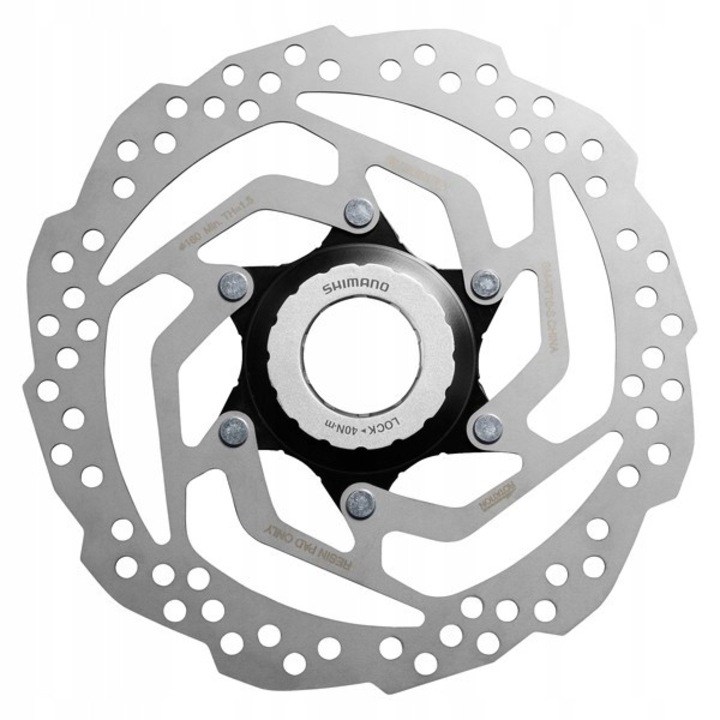 Disc Frana cu CenterLock, SHIMANO SM-RT10-S, 160 mm, prindere pe butuc cu caneluri (nu cu suruburi), include inel de strangere