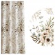 Perdele Gata Warmu, Floral Bej, 140x250 cm, Poliester, Gramaj 180 g/m