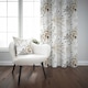 Perdele Gata Warmu, Floral Bej, 140x250 cm, Poliester, Gramaj 180 g/m