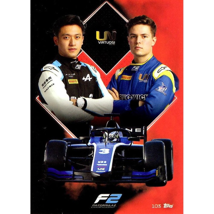 Carte Topps Turbo Attax 2021 103 UNI-Virtuosi Racing, F2 Cards