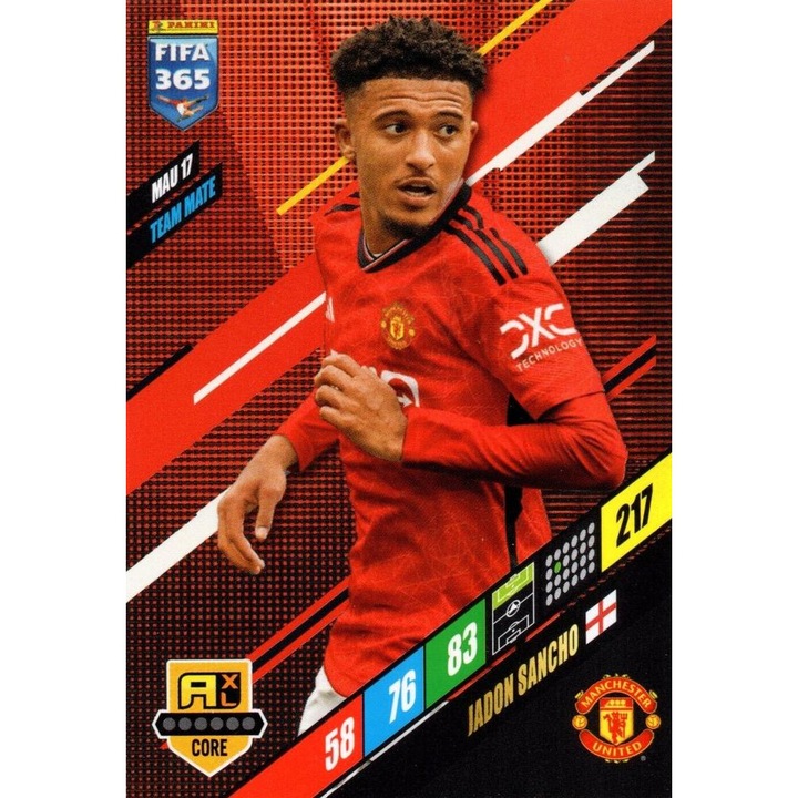 Настолна игра Adrenalyn XL 365 2024 MAU17 Джейдън Санчо, Панини