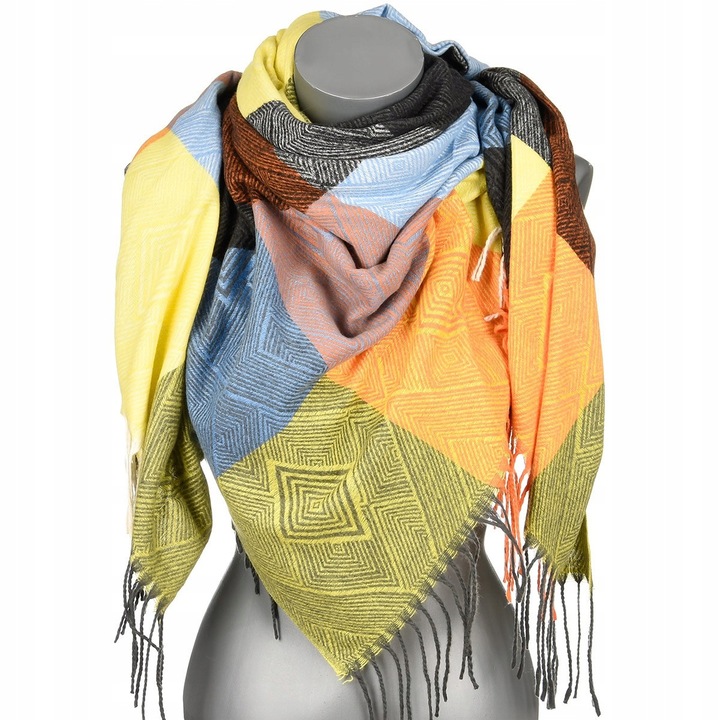 Sal dama mare, model REC-74, multicolor, 140x140cm