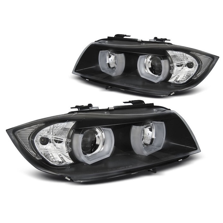 2 darabos Sonar fényszórókészlet, BMW E90/E91 2005-2008-hoz, D1S és H1 foglalatokkal, modern dizájnnal, xenonnal