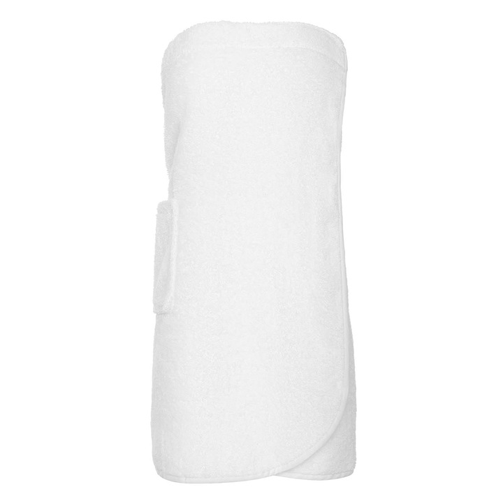 Дамска СПА Парео кърпа от памук, Бял, 110x74 см, 123x74 см
