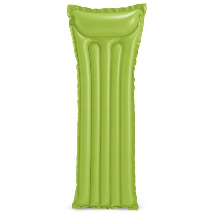 Плажен матрак, Intex, 183 x 69 см, Възглавница, Зелен