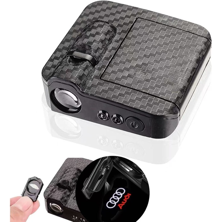 2 Audi logo LED-uri pentru proiector de masini usa pedal politios lumina de bun venit