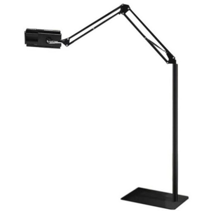 Suport mobil-tableta cu brat flexibil 1,4m silicon negru 19x29cm