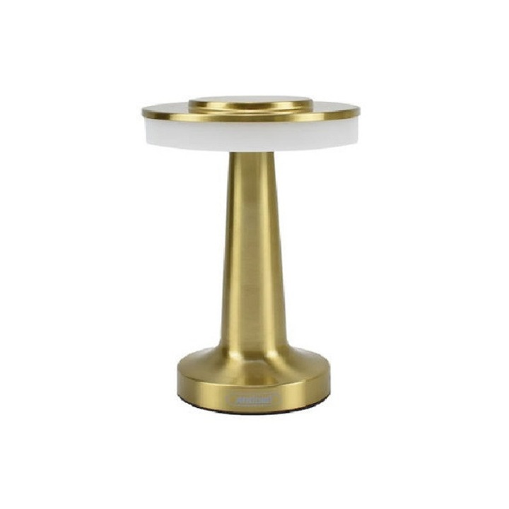 Lampa de masa LED, auriu, 13x13x21cm, 1800mAh, 5V 1A, 5 ore functionare