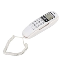 Telefon cu fir KX-T888CID, ecran LCD, montare pe perete, alb