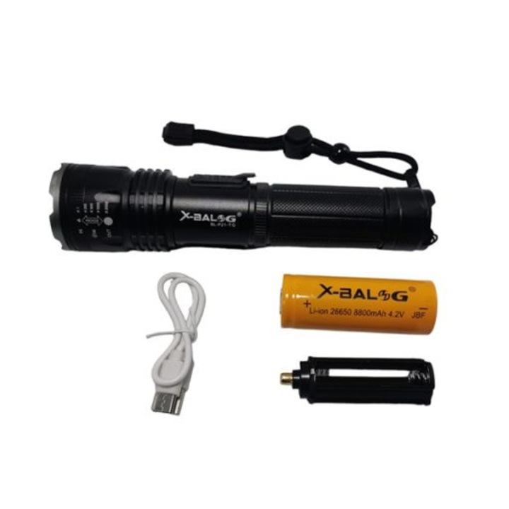 Lanterna X-Balog cu LED, putere 8800 mAh, dimensiuni 17.5x4cm, set cu powerbank