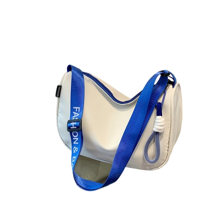 Vízálló Oxford vászon, gombóctáska, nagy kapacitású, könnyű válltáska, hétköznapi sporttáska, 30x18x10cm, kék