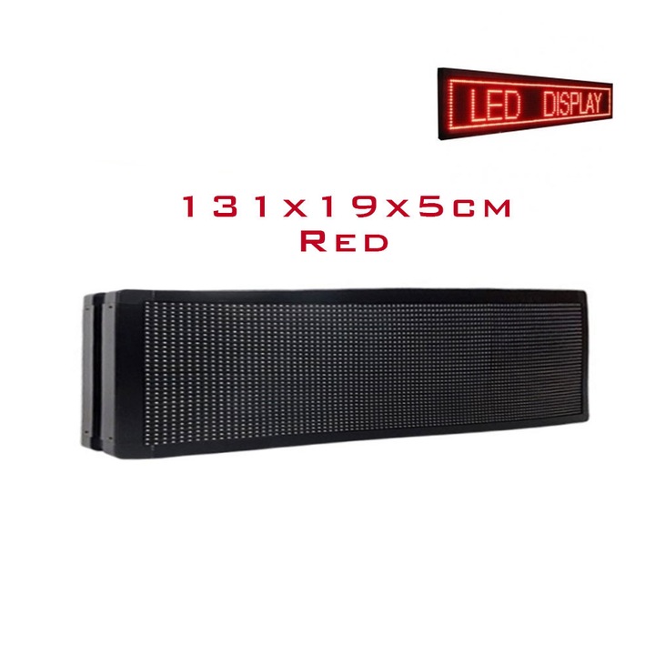 Panou LED 2.048 LED-uri roșu 131.5x19x5cm set cu funcții multiple WiFi
