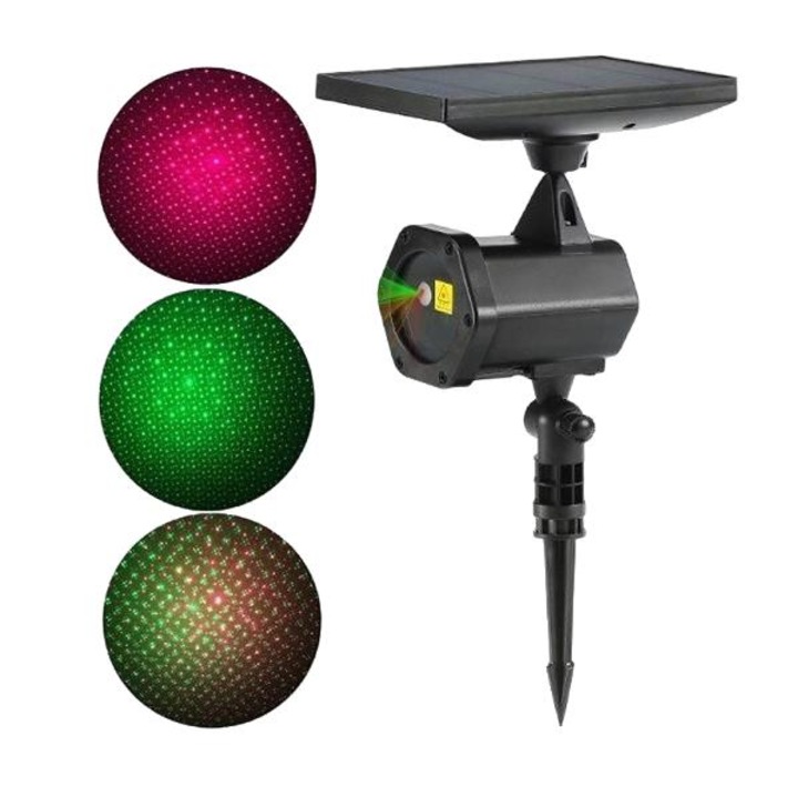 Proiector solar cu laser, DY-17, panou 2,6W, baterie 2200mAh, IP65