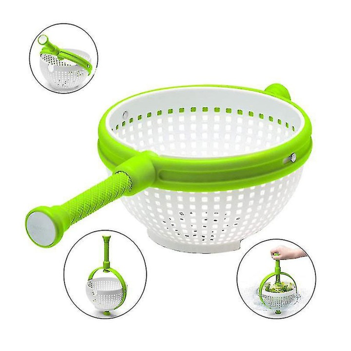 Strecuratoare plastic cu laba peristrefomene, alb-verde, 40x21,5x11,5cm