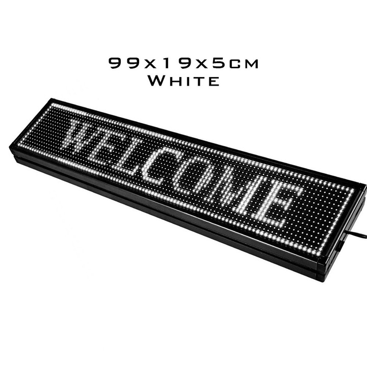 Panou LED WiFi cu iluminare alba, 1536 LED-uri, 99x19.5x5cm