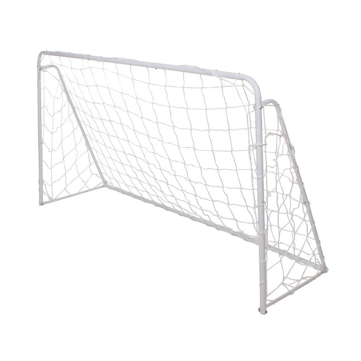 Poarta de fotbal din otel, Merco Goal 8FT, dimensiune 245 x 166 x 75 cm, include plasa