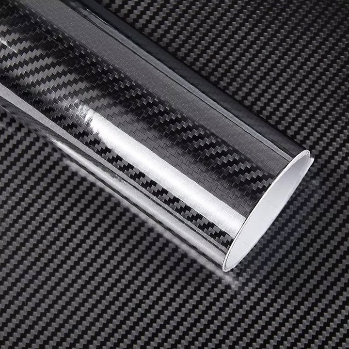 Banda decorativa auto 4D Carbon 50x200cm negru PVC