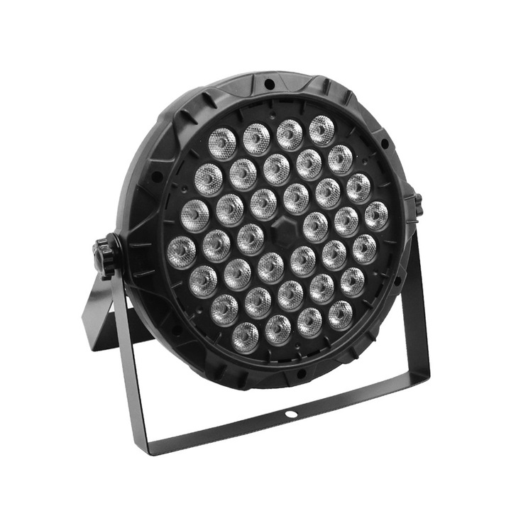 Lumina LED RGBW 36W 36x1W, dimmer, 19x19x7cm, negru