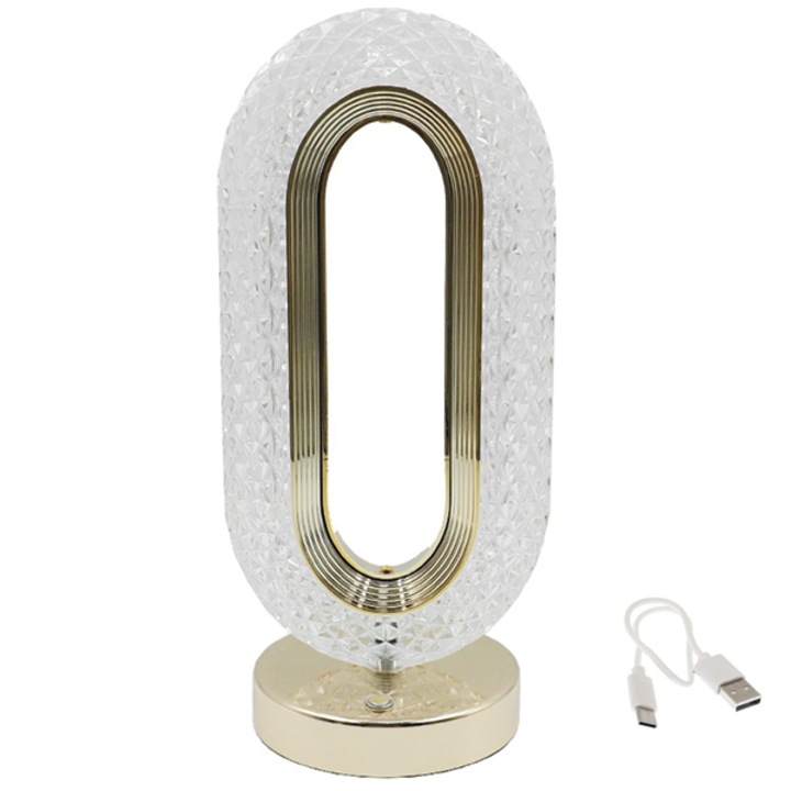 Lampa LED de masa cu 3 functii de iluminare, alb, 27x10x10cm