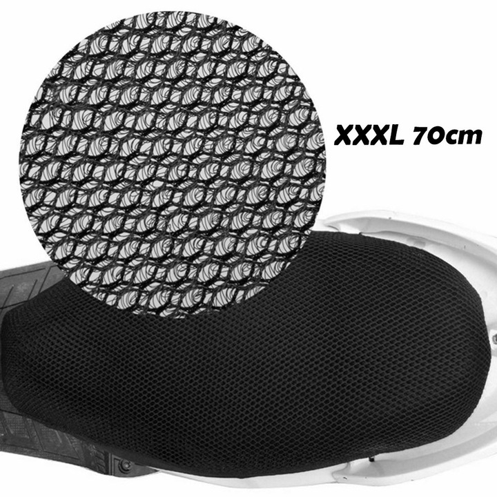 Husa scaun motocicletei antiderapante ventilata XXXL 70cm neagra