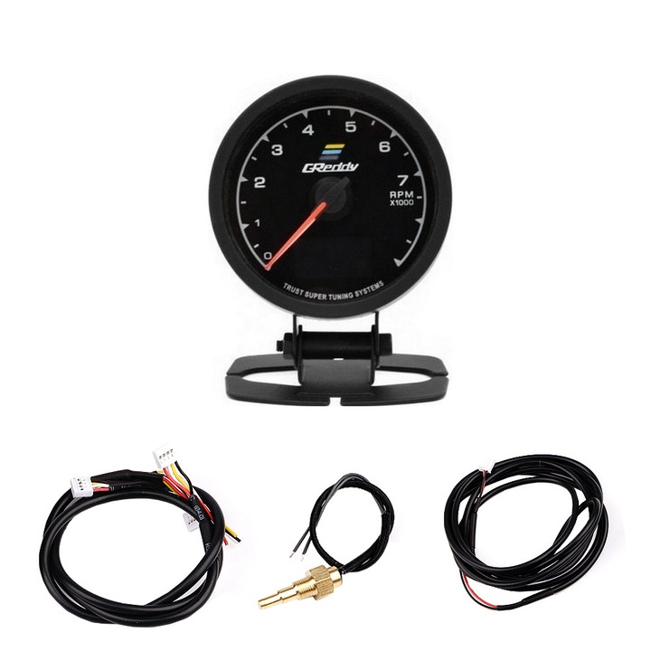 Contor turatii si voltmetru auto digital si analogic 65mm