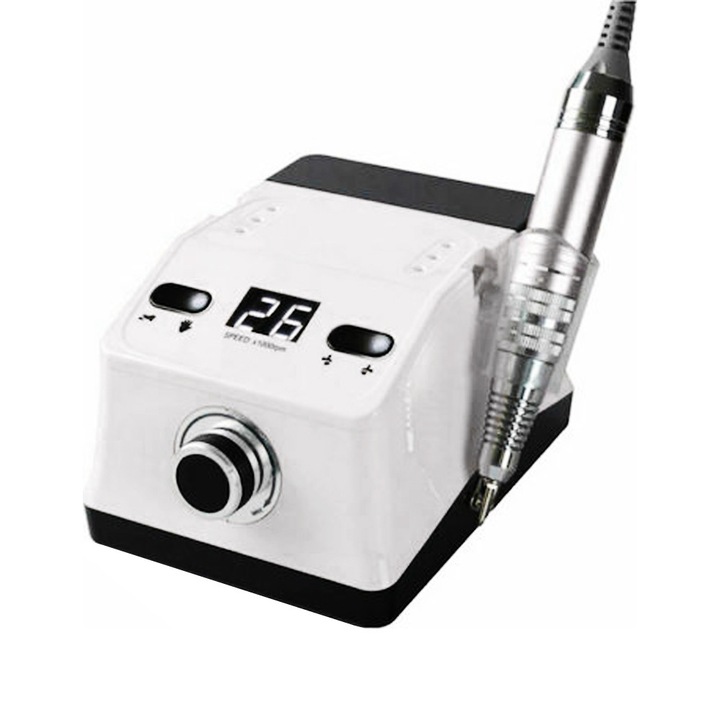 Freza electrica de unghii 35000rpm, 65W, 16x10x6cm, Alb