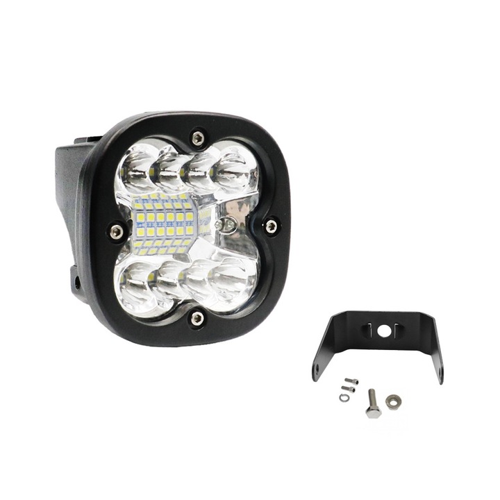 Proiector LED, 60W, 12V-24V, 4800LM, 6000K, dimensiuni 8x8x7cm, IP68