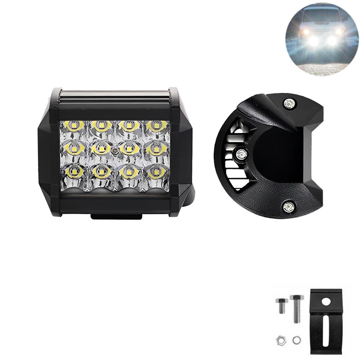 Spot LED, 24W, 12V-24V, 6000K, 11x5.5x4cm, IP68