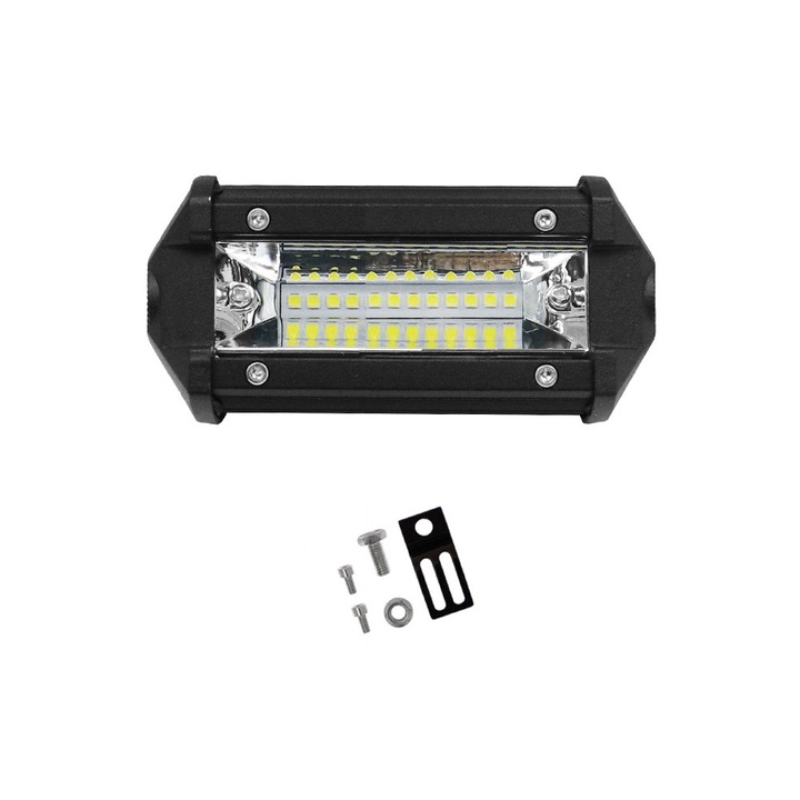 Spot LED 36W, 12V-24V, 2880LM, 6000K, IP68, 10x6x4cm