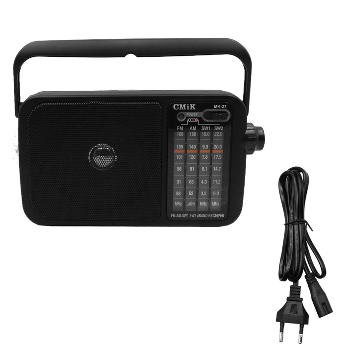 Radio portabil cu baterie CMiK MK-27 Negru