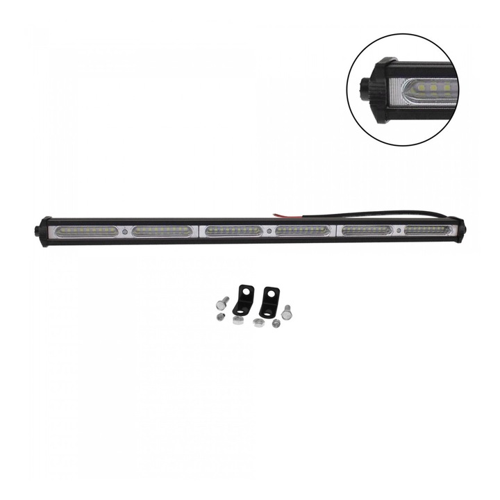 Proiector LED aluminiu slim 162W 6000K 48x5x3cm alb rece