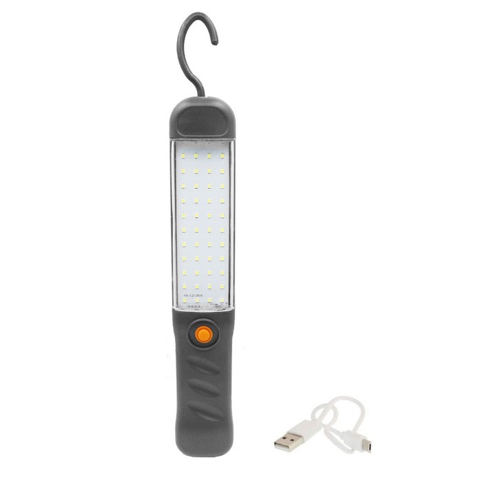 Lanterna LED Epanaphortizomenos cu 48 SMD, lumina rece, 30cm, set cu magnet