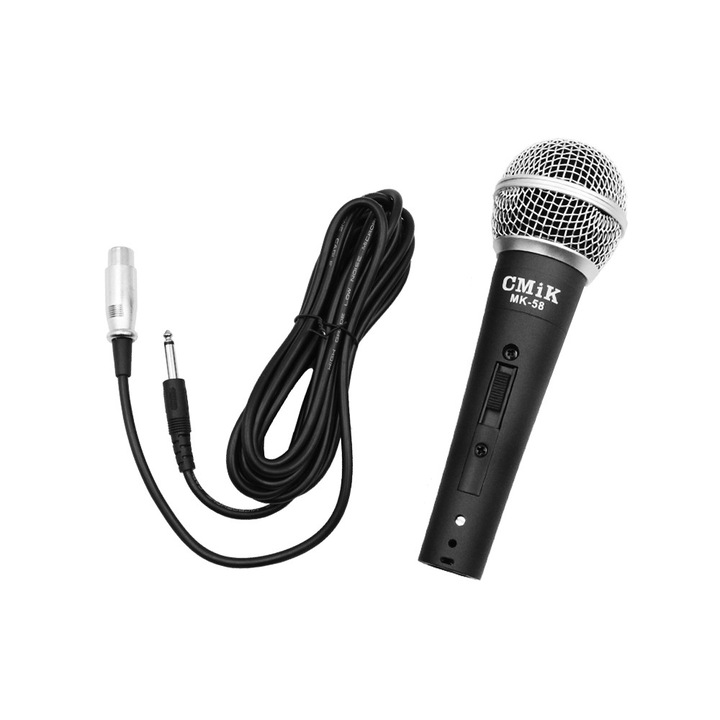 Microfon dinamic Cmik, 5m cablu, 16x5x5cm, negru
