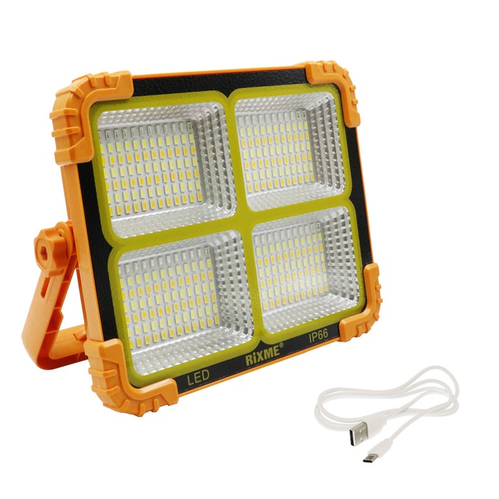 Proiector LED Rixme 100W, 3000K-6000K, IP66, 22.5x17.5x5cm