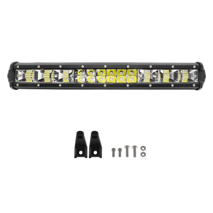 Proiector LED, 144W, 12V-24V, 6000K, IP68, 38x5x3cm
