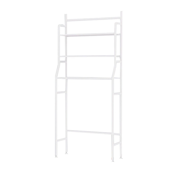 Raft metalic cu 3 rafturi, 47x25x156cm, alb