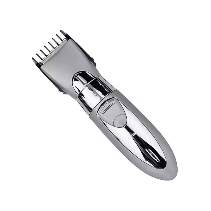 Masina de tuns Kemei KM-605, 10 lungimi de taiere, inox, set complet, 20x5cm