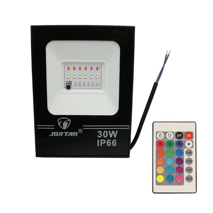 Proiector LED Jortan 30W, 18 SMD, IP66, 17x13.5x3cm