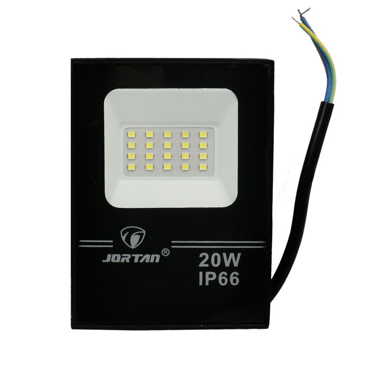Proiector LED Jortan TP20W 20W 20 SMD alb rece 12x9x2.8cm